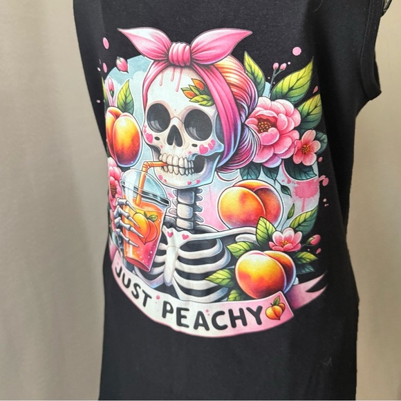 Bella Canvas Black 'Just Peachy' Tank Top - Picture 3 of 7
